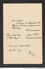 k.k. naturhistorisches Hofmuseum, Intendanzakten 1885-1896 (Hauer), Aktenzahl Z.622/1892, Seite 4